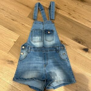 Jean short overalls